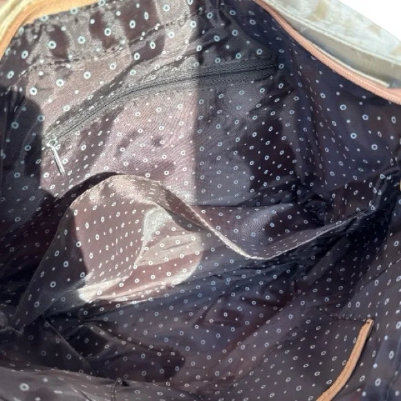 Guess G-logo Beige and Tan Shoulder Bag Double Strap - Picture 7 of 12